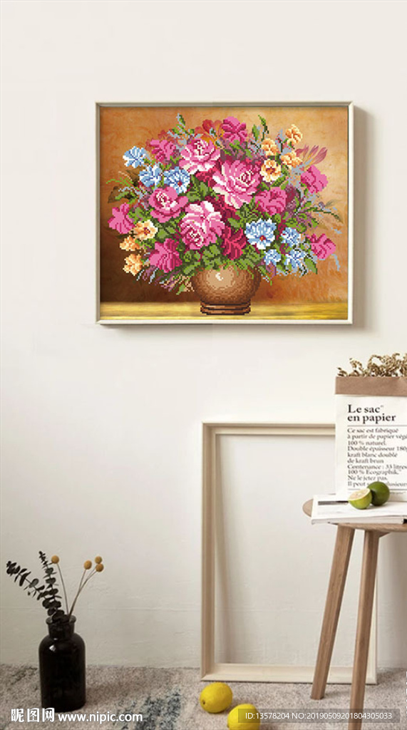 现代复古欧式手绘花卉油画