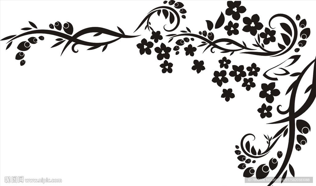 硅藻泥花藤电视背景墙贴