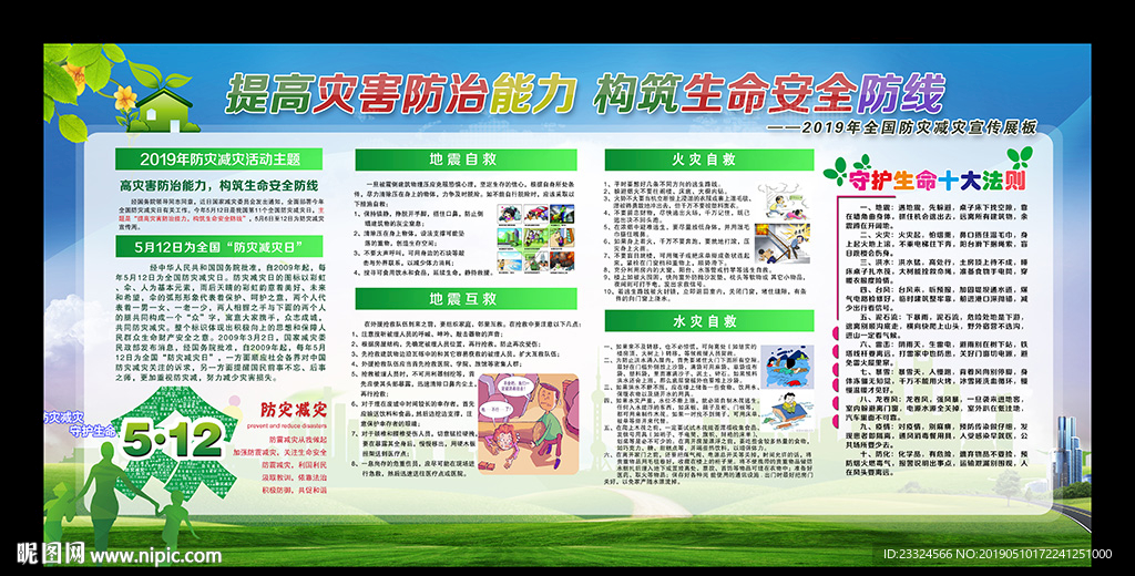 防灾减灾展板
