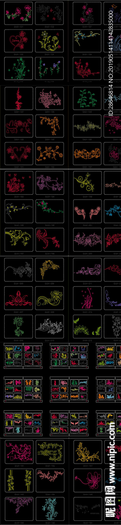 硅藻泥 花纹 墙绘CAD图库