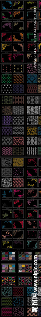 硅藻泥 花纹CAD图库