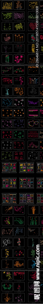 硅藻泥 手绘图案CAD图库