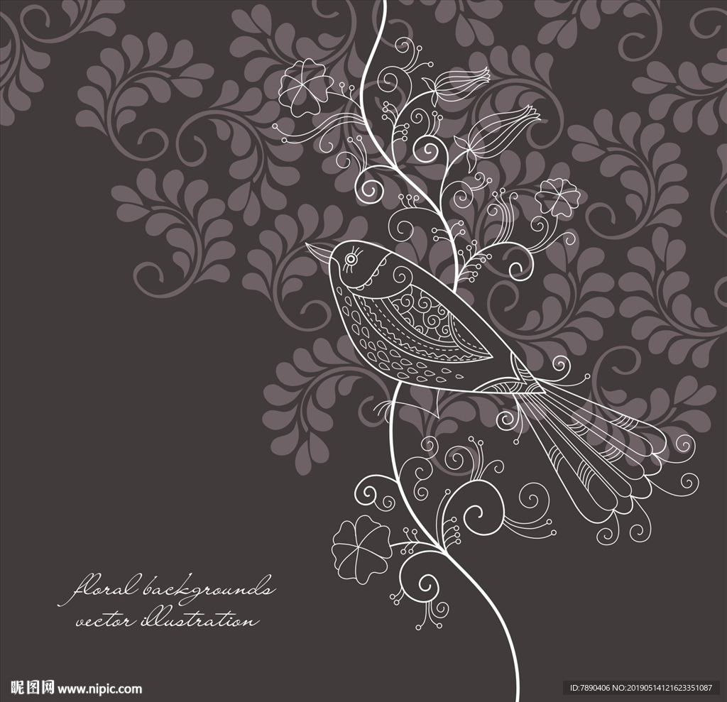 硅藻泥欧式花鸟花边素材