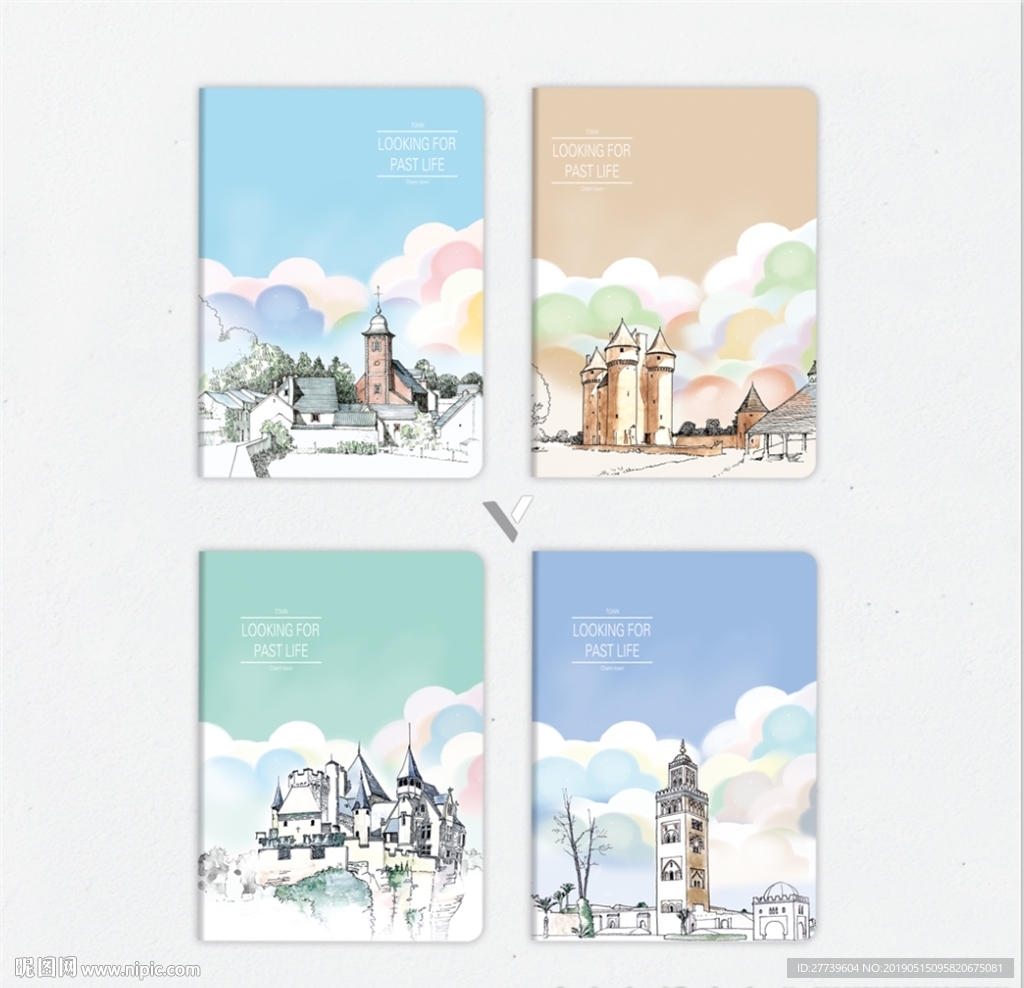 本子封面 彩云建筑