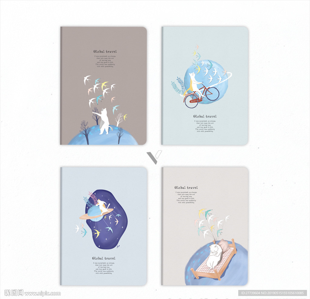 本子封面 猫的旅行