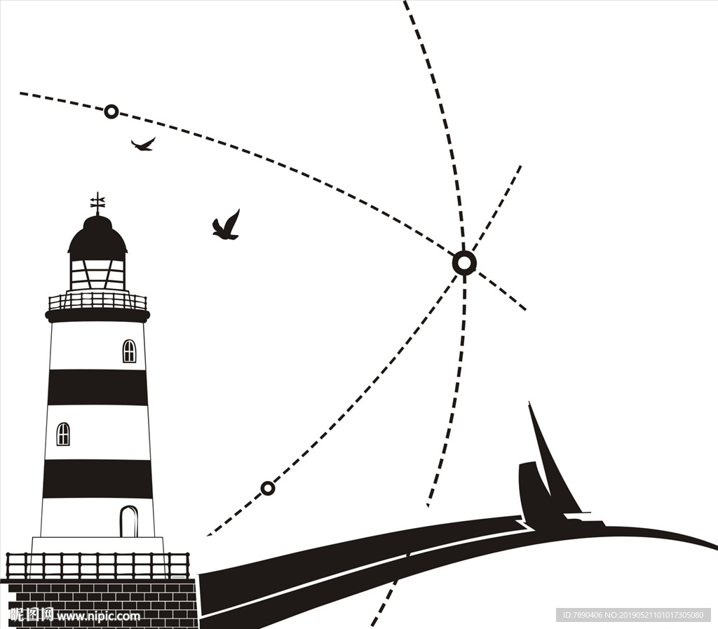 硅藻泥城堡灯塔航海帆船灯标指引