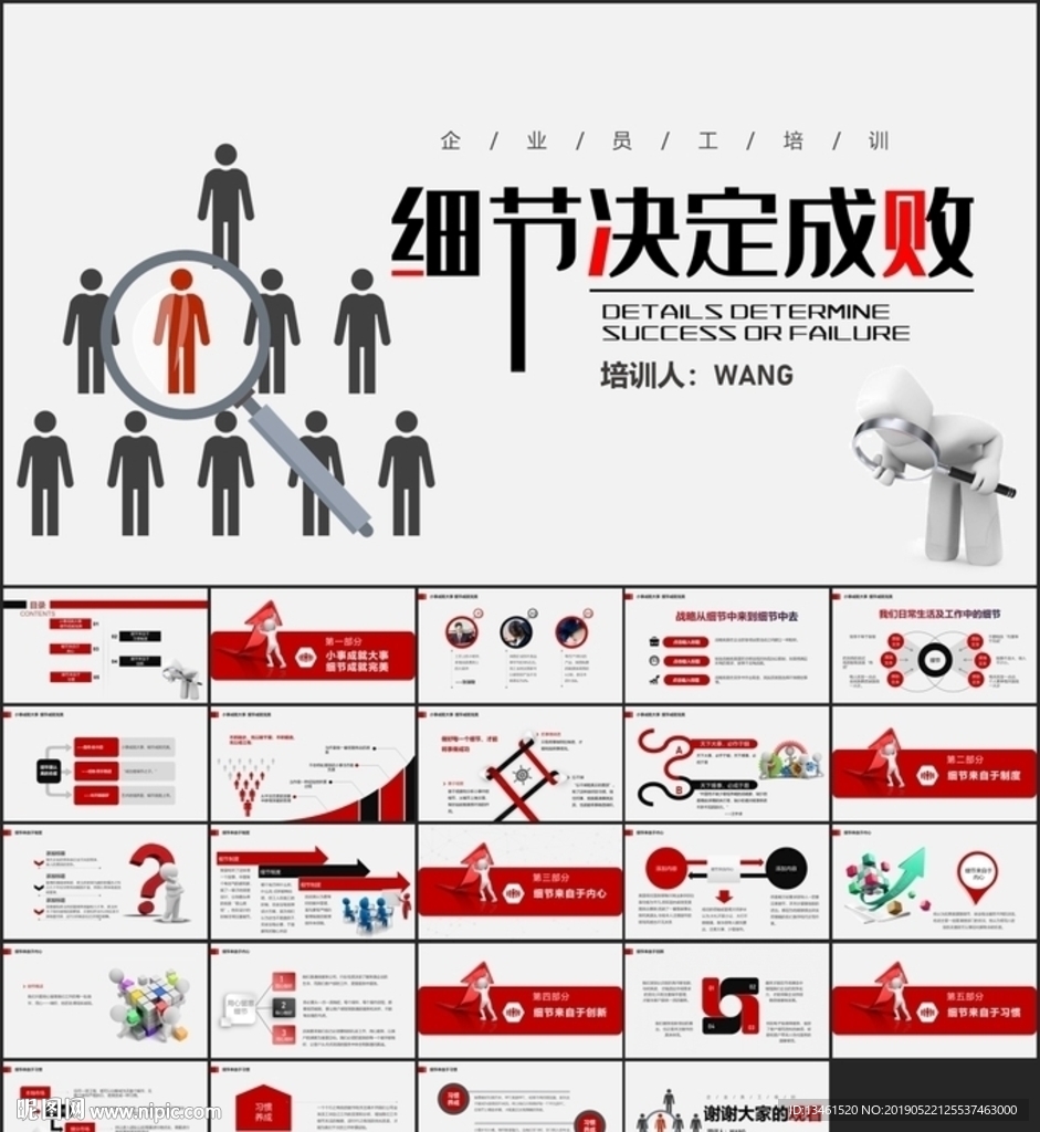 细节决定成败PPT模板