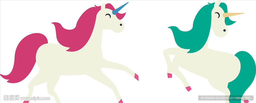 硅藻泥马彩色马独角兽