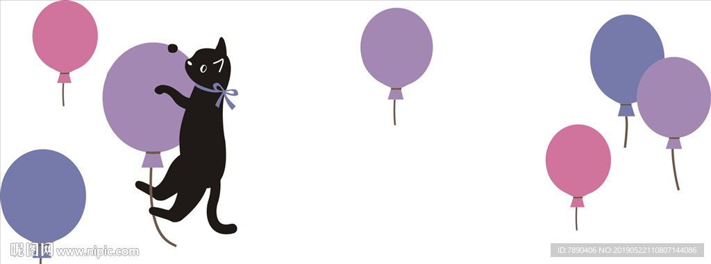 硅藻泥气球飞起的气球猫