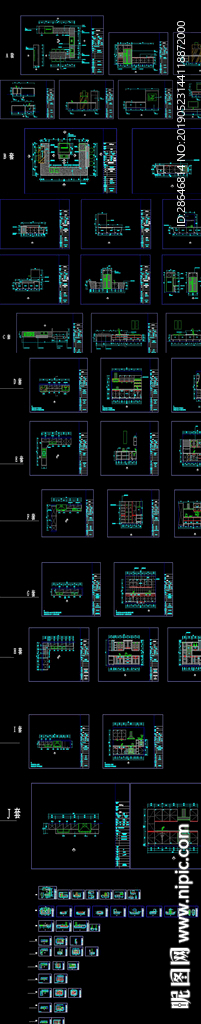 十套橱柜CAD图库