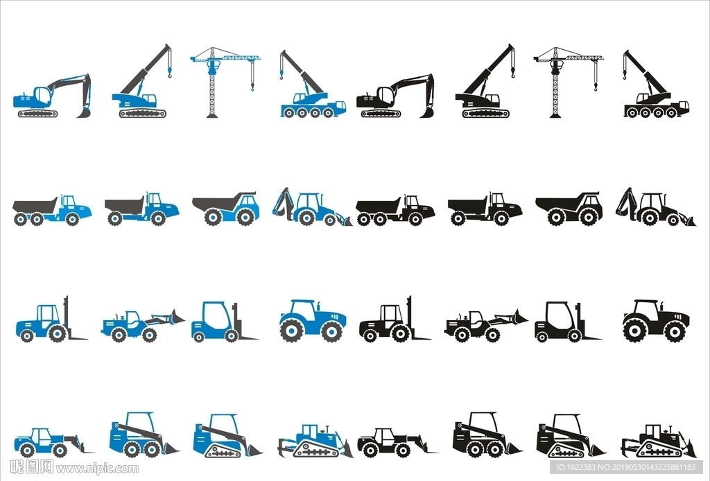 矢量精细工程车图标