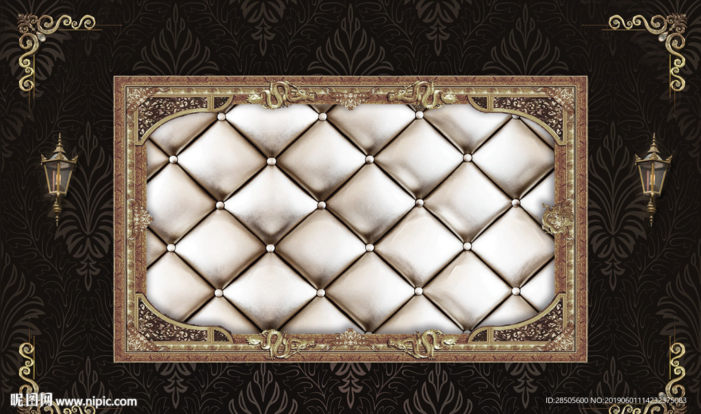 欧式古典背景墙