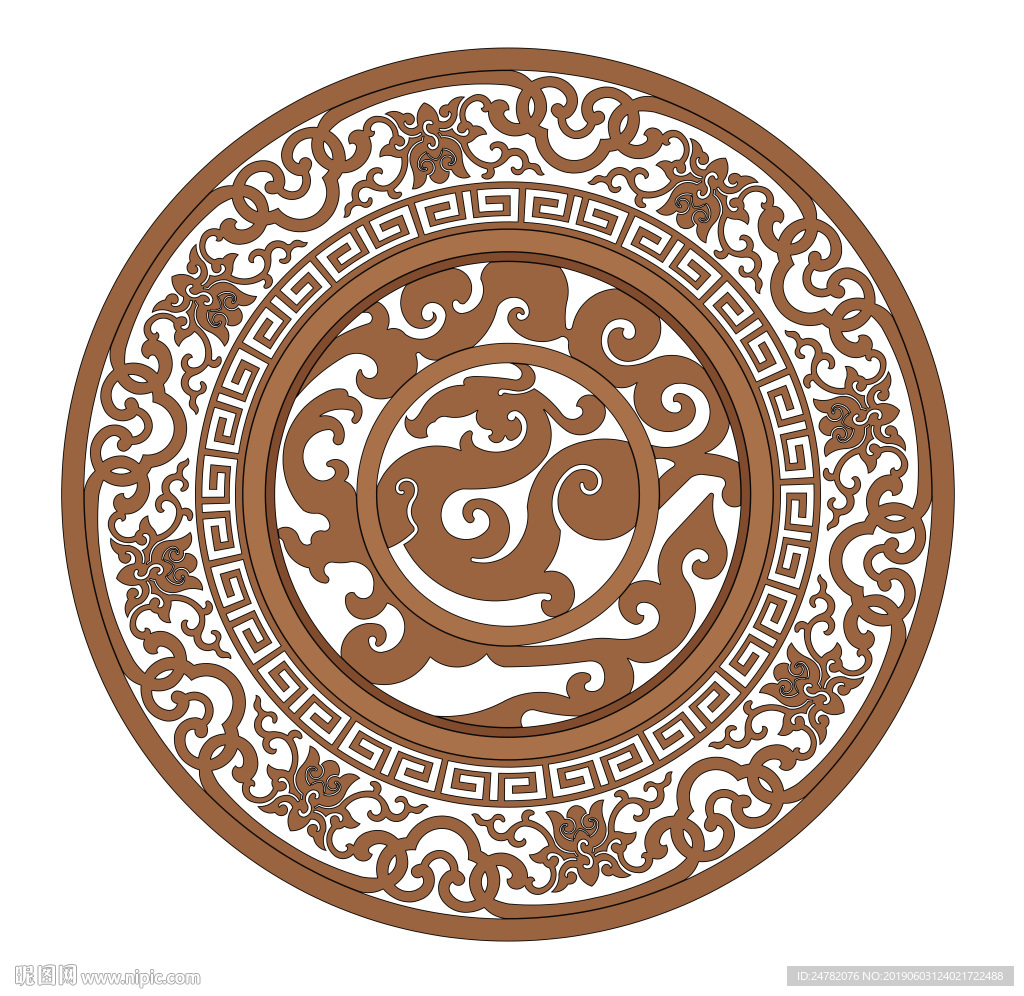 镂空圆花纹