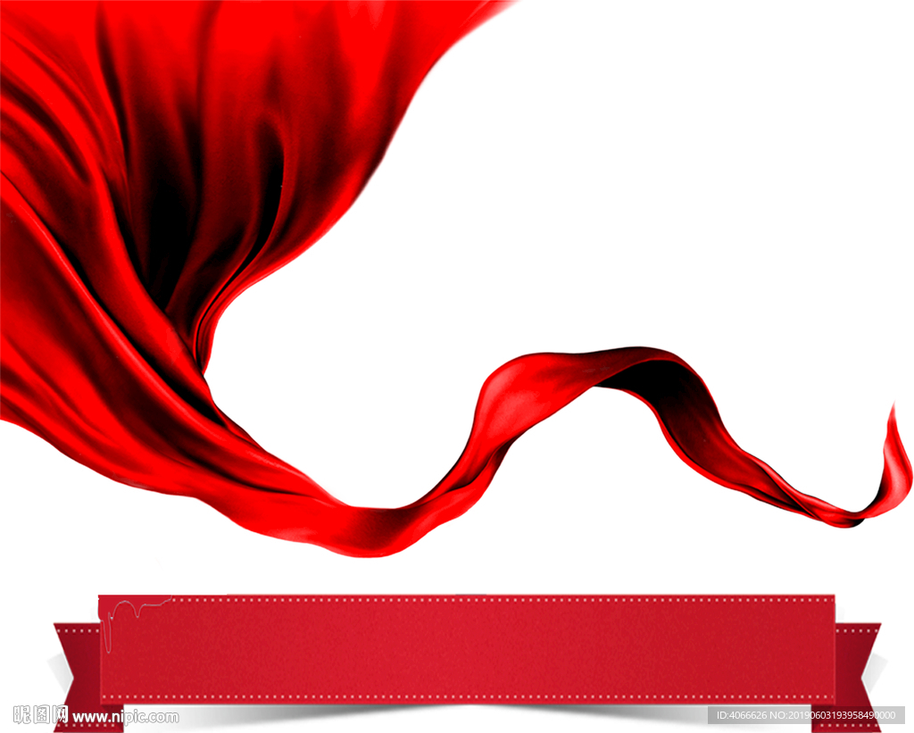 红色丝带背景
