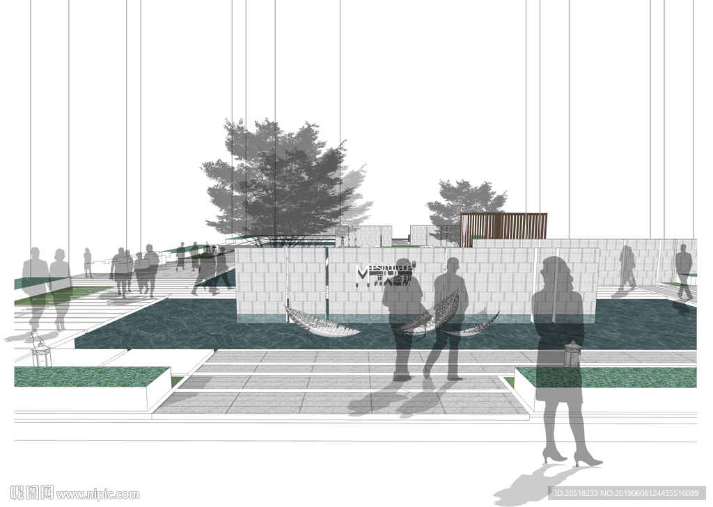 拼接风景观效果图PSD
