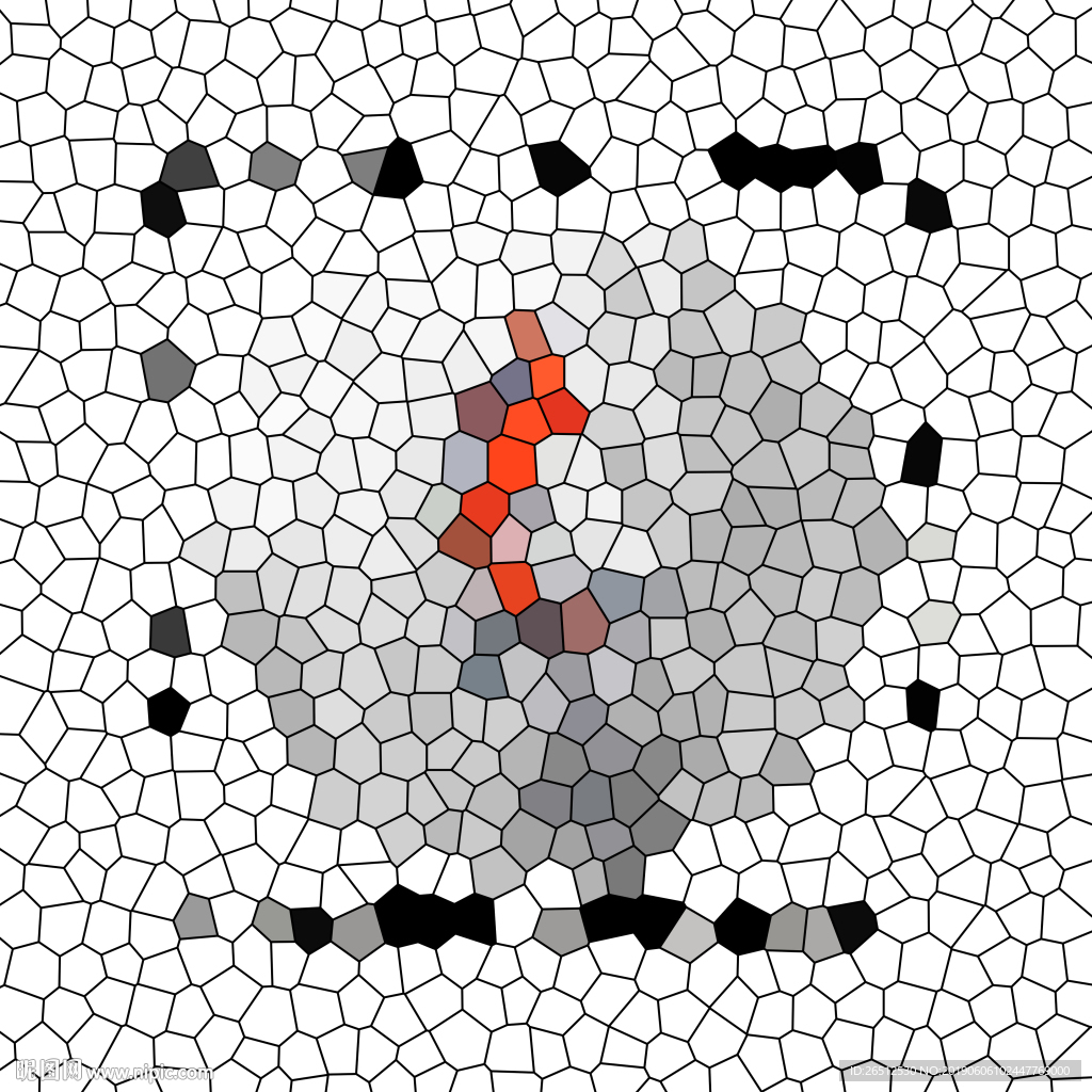 抽象新中式拼花背景装饰