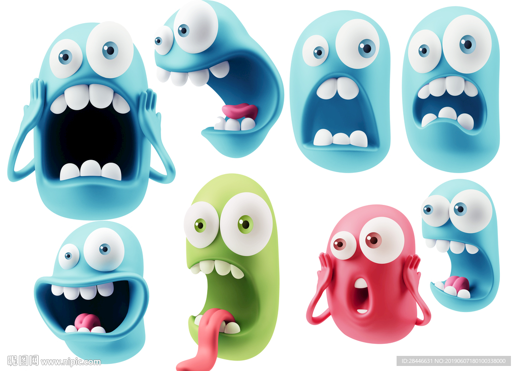 夸张大嘴巴卡通形象