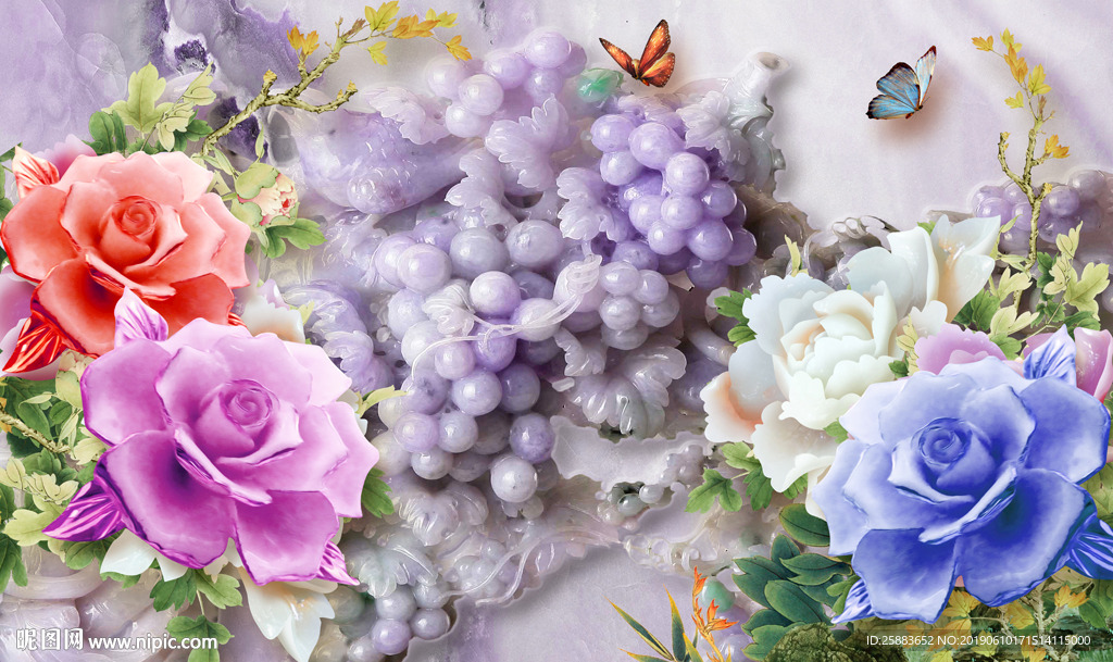 金玉满堂玉雕电视背景墙