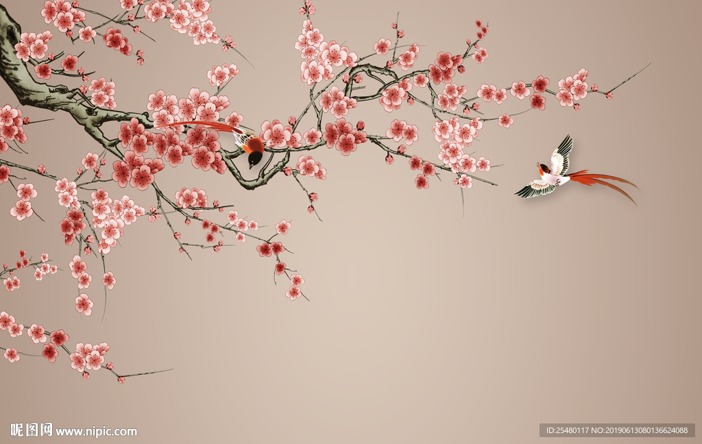 新中式梅花图片