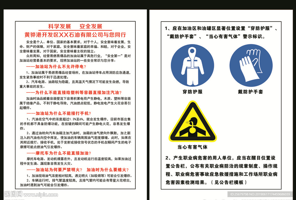 加油站 石油 安全常识 标牌