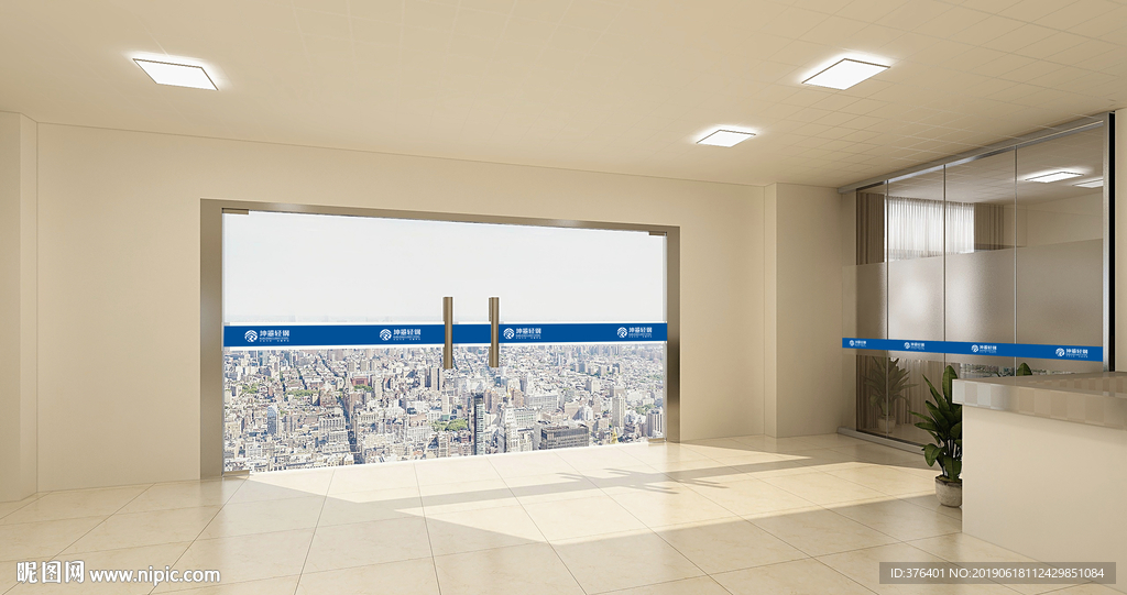 企业单位大厅效果图