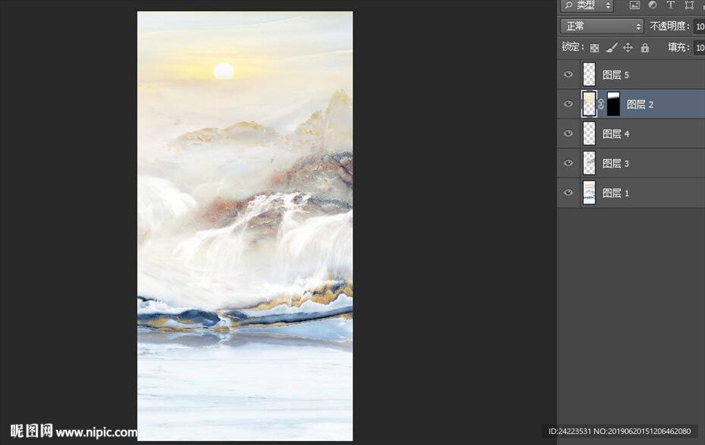 大理石石纹山水蒸蒸日上石纹山水