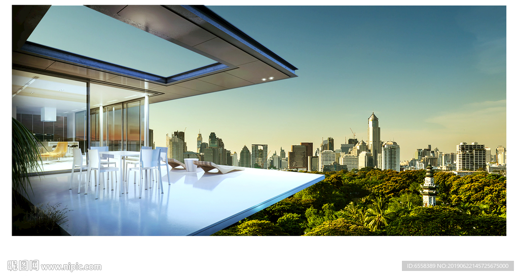 高端地产户外阳台洋房形象画面