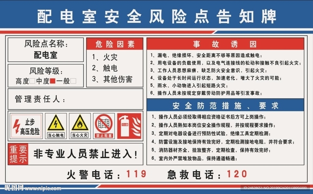 配电室风险点告知牌