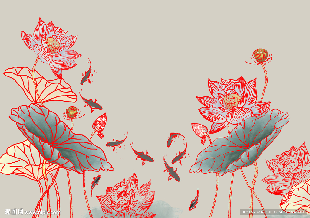 荷叶抠图壁纸ps描边