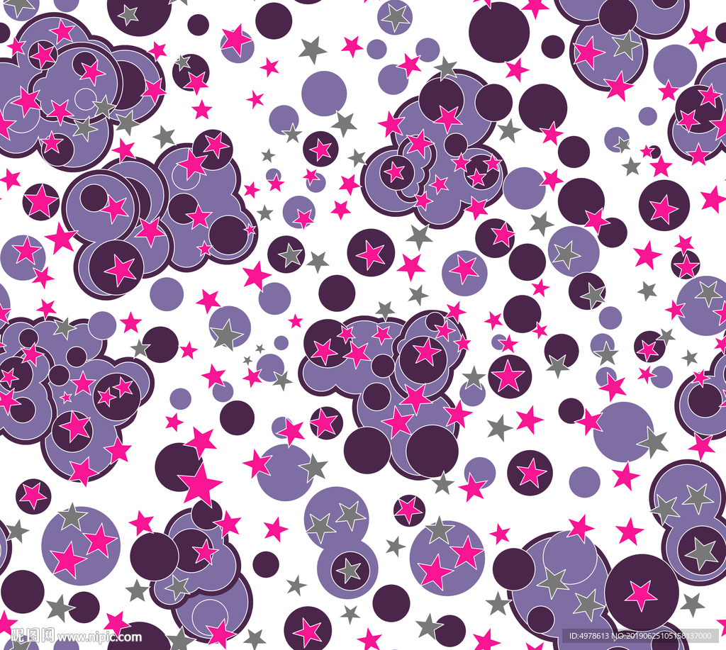 星星 圆圈 印花