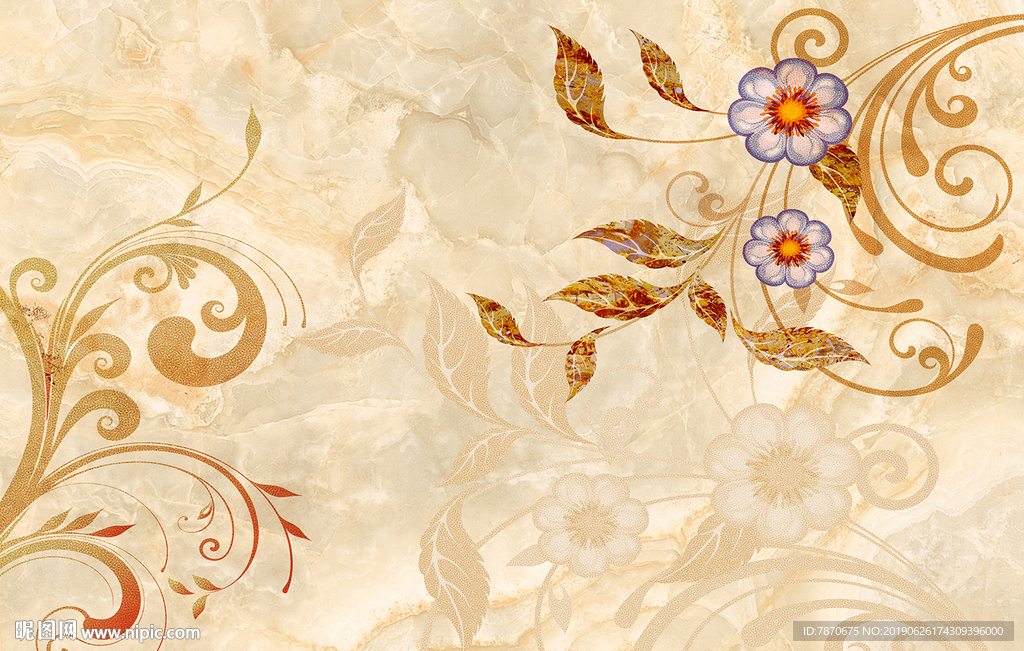 电视墙壁画 壁画背景