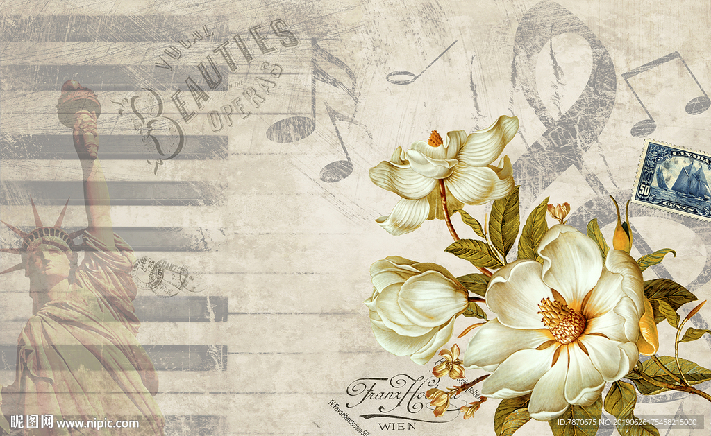 现代简约壁画 背景 电视墙