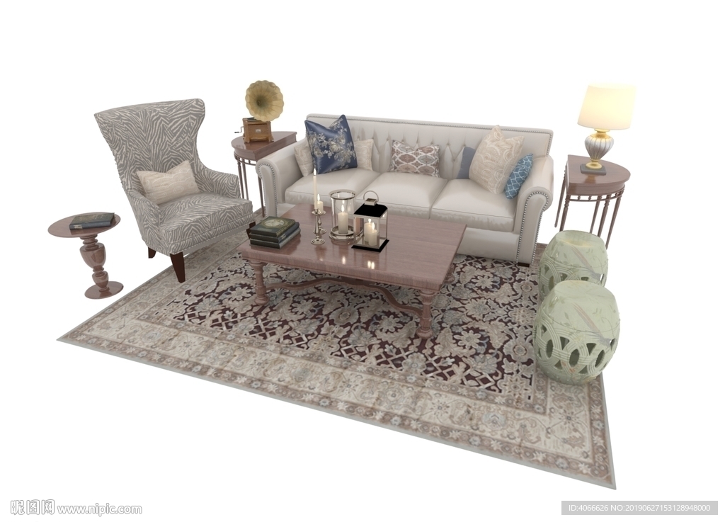 欧式沙发3d模型