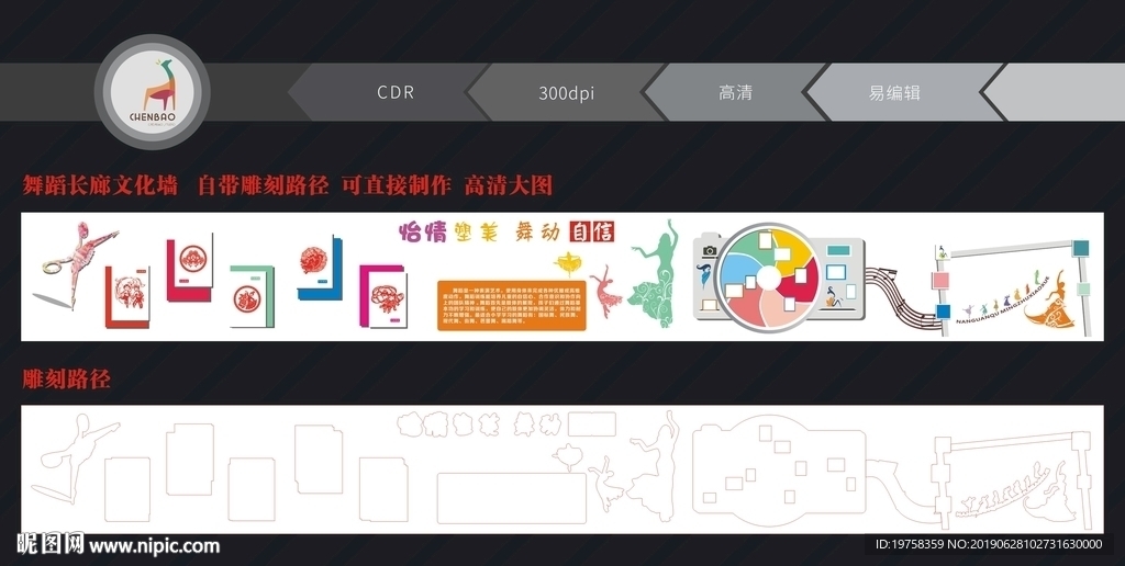 舞蹈长廊 舞蹈文化墙 舞蹈墙