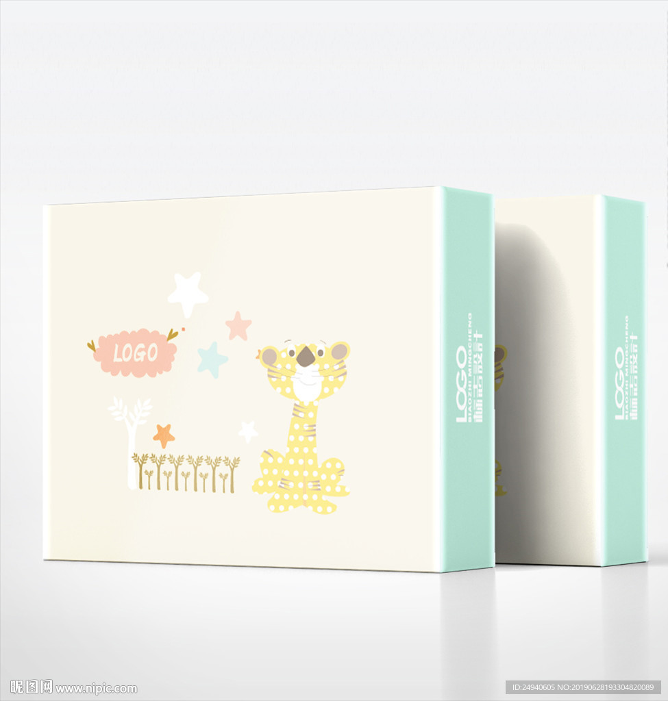 卡通动物图案包装盒设计