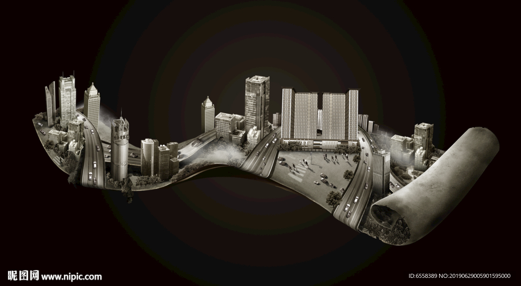 写字楼高端地产户外形象画面