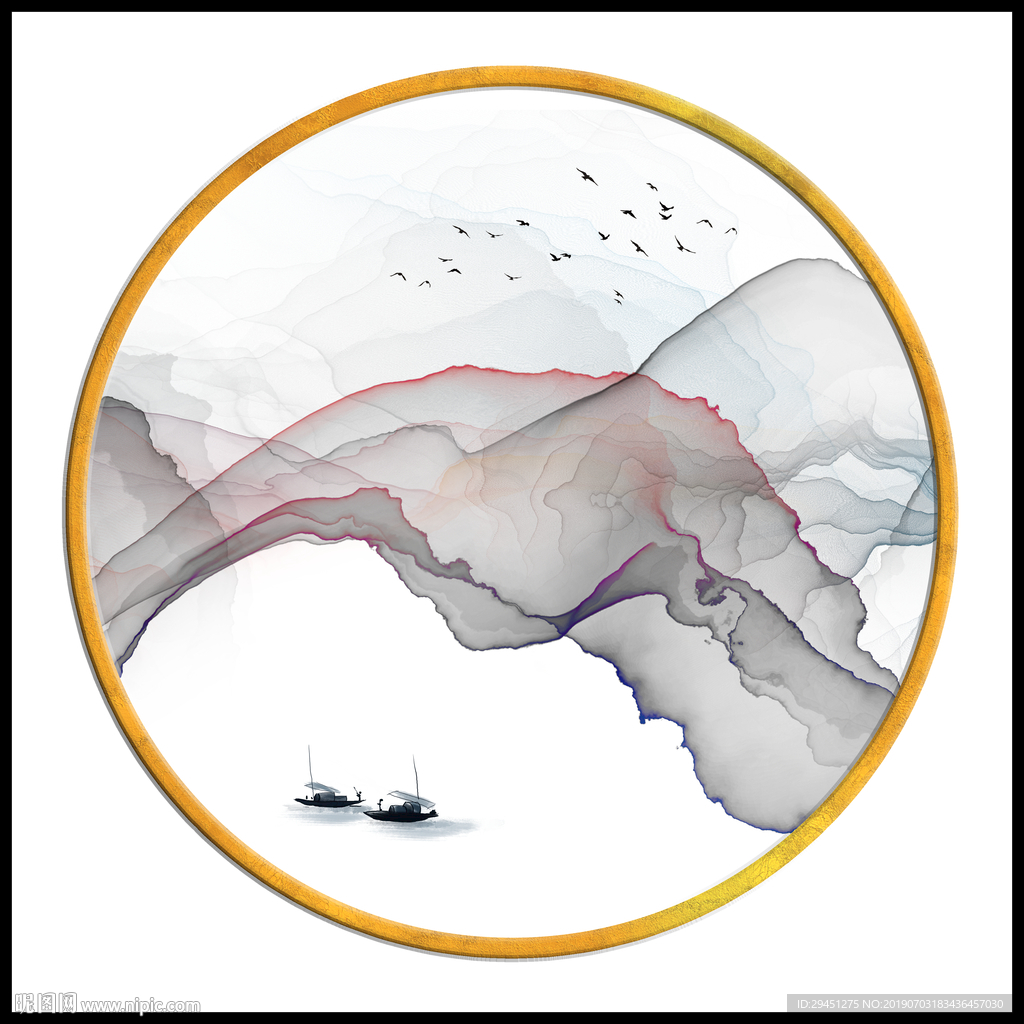 烟雾线条精品画TIF分层