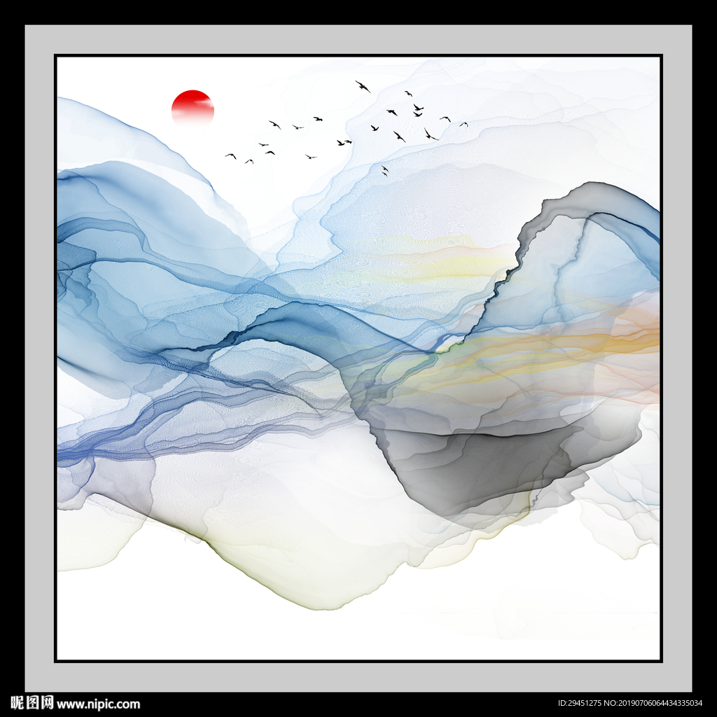 现代 装饰线条画 TIF分层