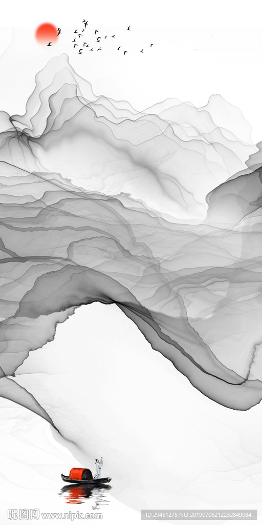 玄关 线条装饰画 TIF分层