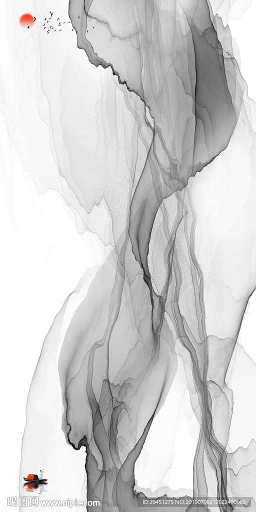 中式 线条装饰画 TIF分层