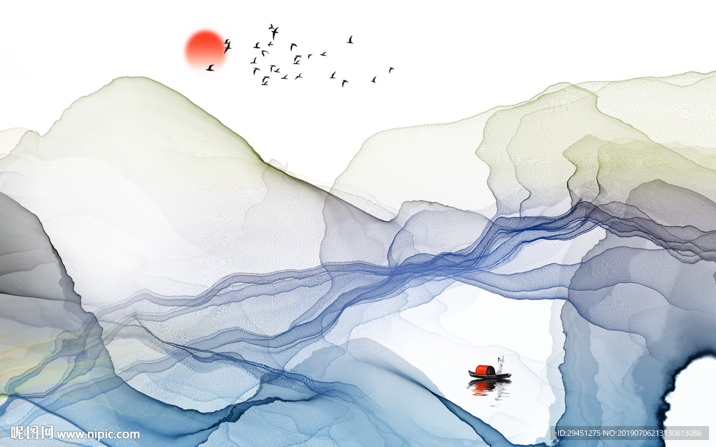 奢华现代线条画 TIF分层