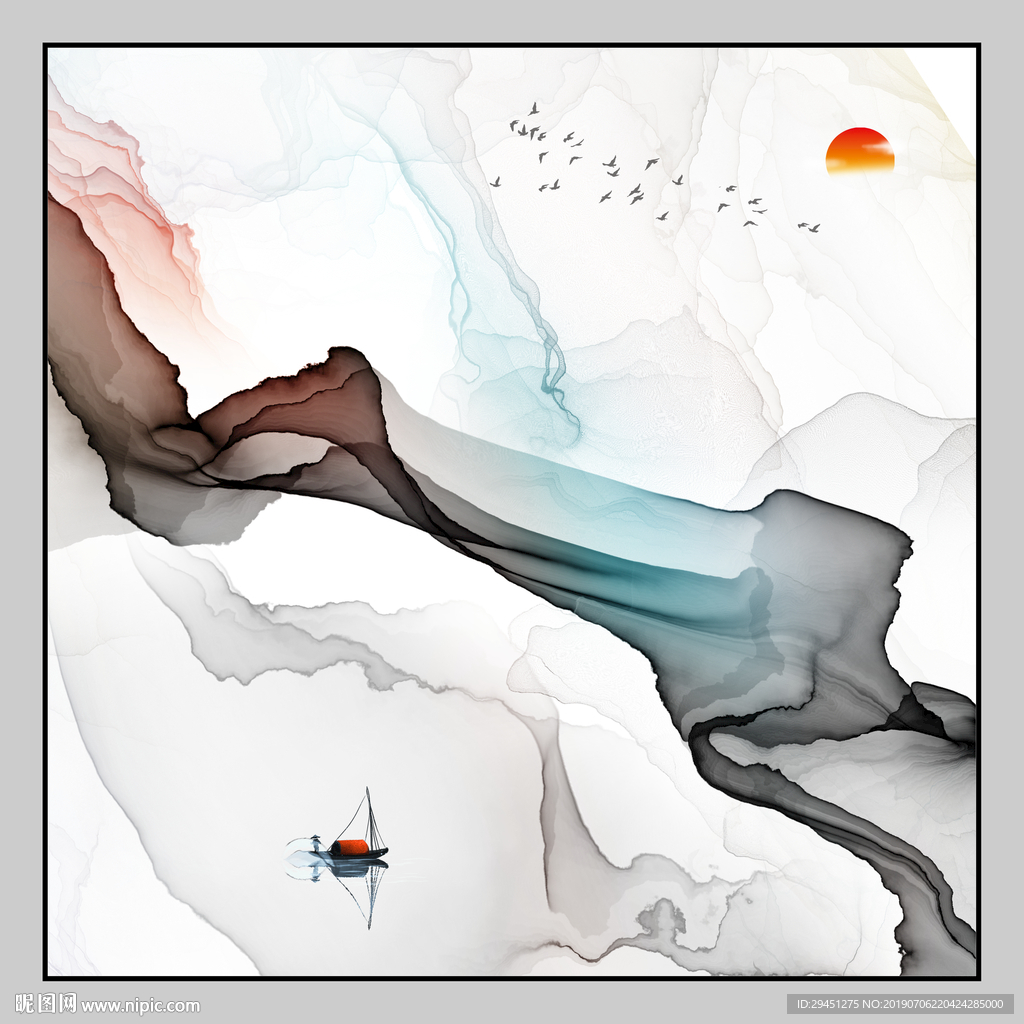 高清 现代线条画 TIF分层