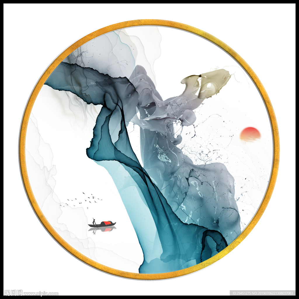 简约现代线条画 TIF分层