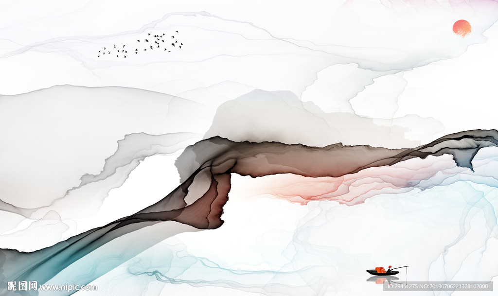 大气 线条抽象画 TIF分层