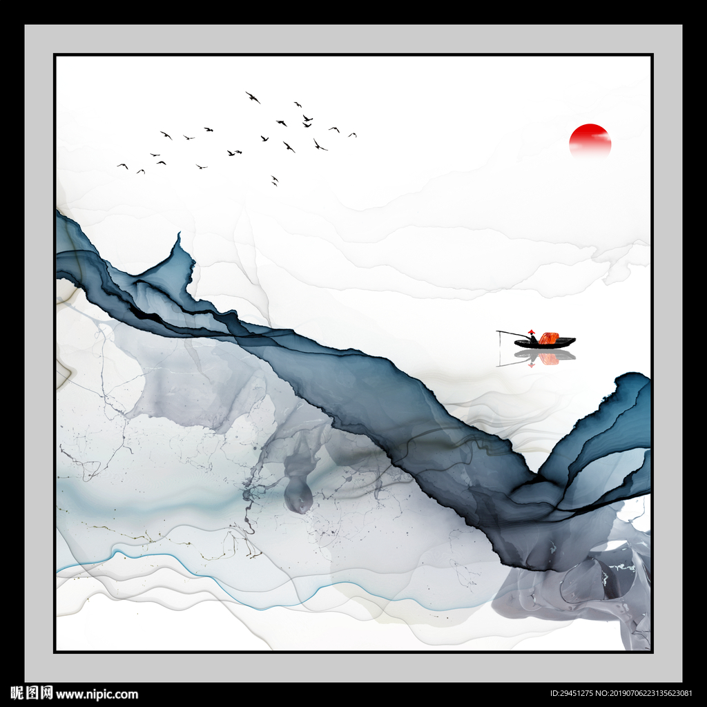 奢华  烟雾线条画 TIF分层