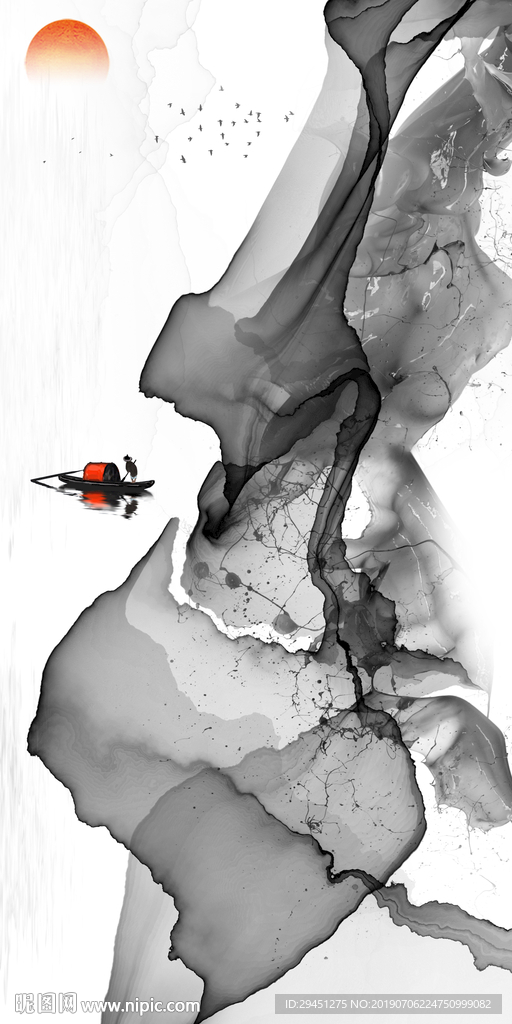 意境 抽象线条画 TIF分层