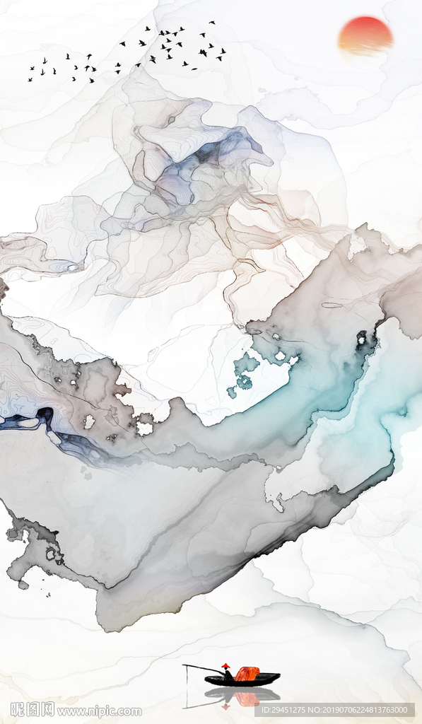 现代 线条抽象画 TIF分层