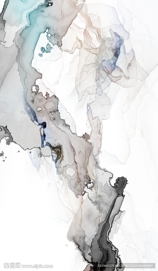 玄关  烟雾线条画 TIF分层