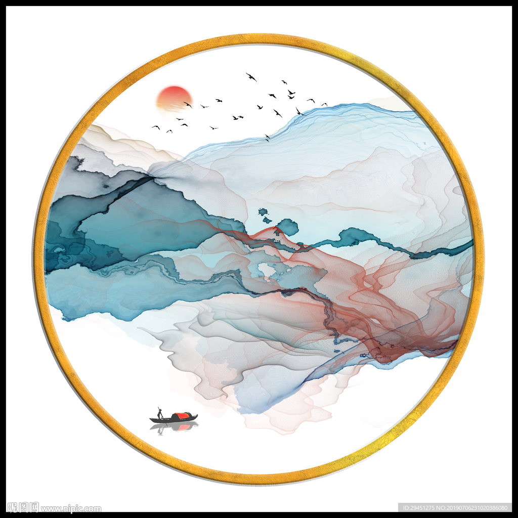 精品TIF分层 抽象线条画