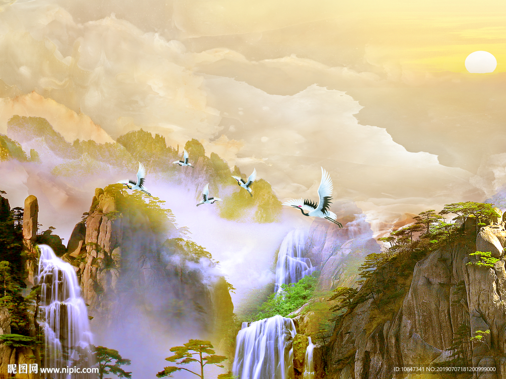 山水大理石 TIF分层 山水